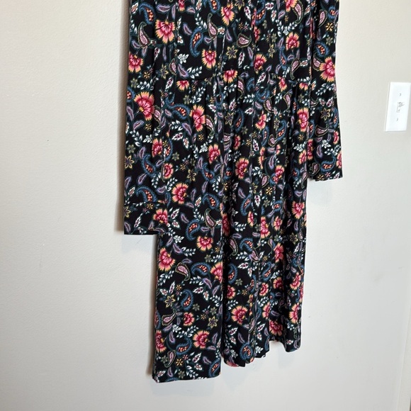 Boden Multicolor Paisley Long Sleeve Button Up Dress Womens Size 8 Midi Collar - Picture 5 of 12